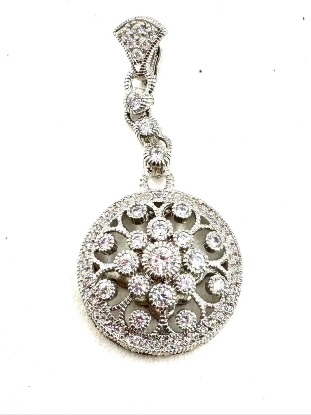 Judith Ripka Sterling Silver CZ Pendant